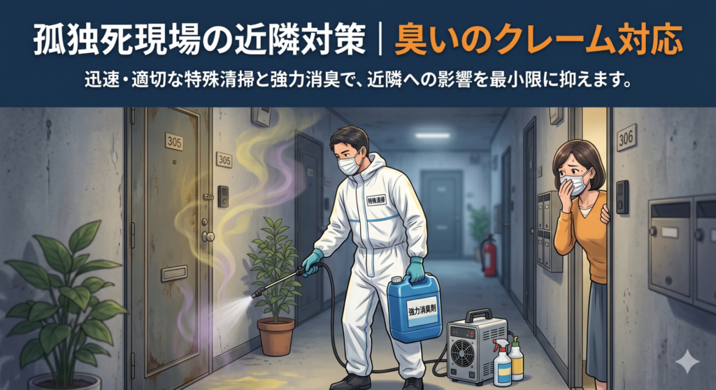孤独死現場の近隣対策｜臭いのクレーム対応