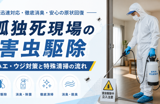 孤独死現場の害虫駆除｜ハエ・ウジ対策と特殊清掃の流れ