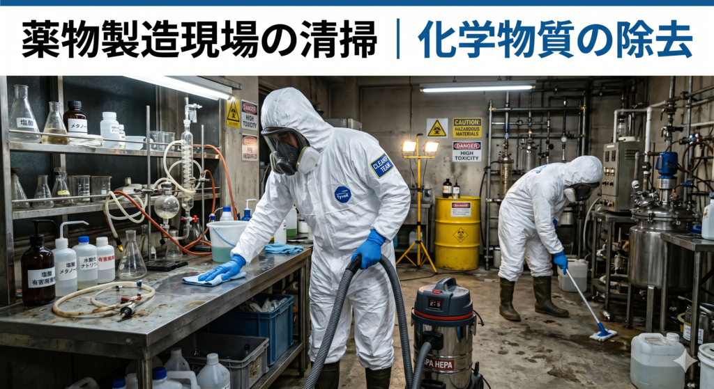 薬物製造現場の清掃｜化学物質の除去