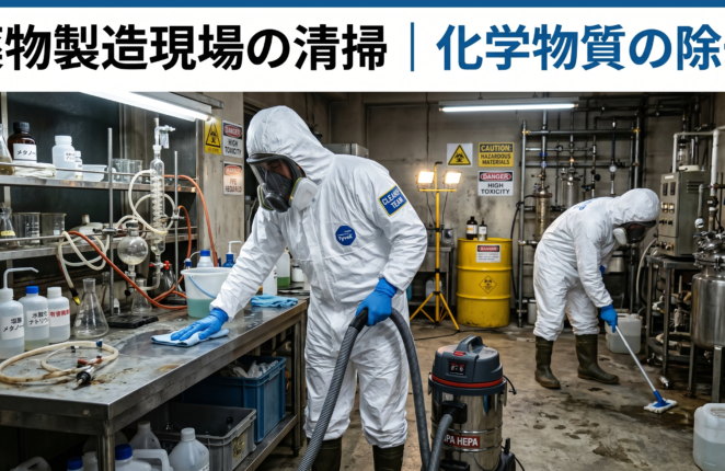 薬物製造現場の清掃｜化学物質の除去