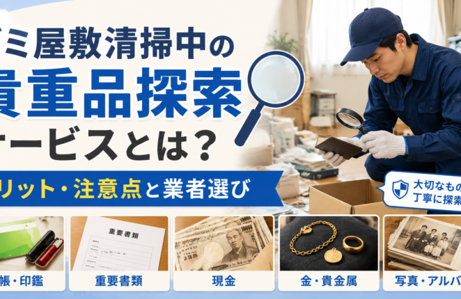 ゴミ屋敷清掃中の貴重品探索サービス