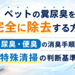 ペットの糞尿臭を完全に除去する方法｜尿臭・便臭の消臭手順と特殊清掃の判断基準