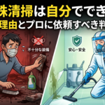 特殊清掃は自分でできる？危険な理由とプロに依頼すべき判断基準
