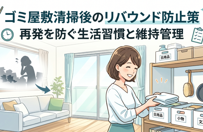 ゴミ屋敷清掃後のリバウンド防止策｜再発を防ぐ生活習慣と維持管理
