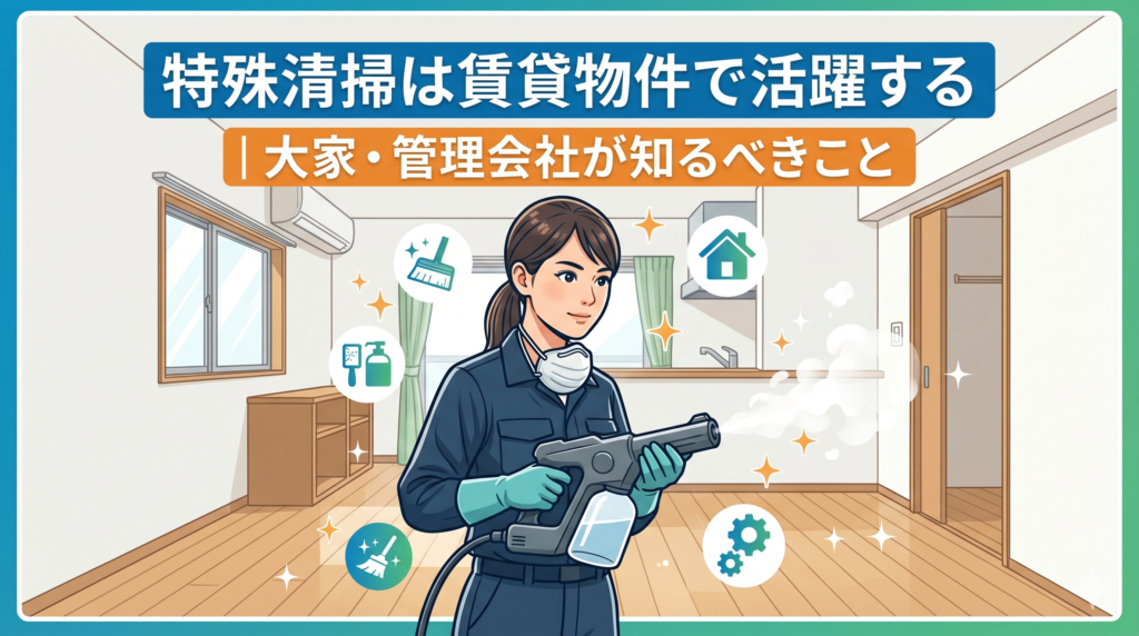 特殊清掃は賃貸物件で活躍する｜大家・管理会社が知るべきこと