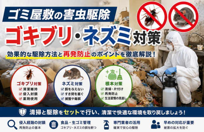 ゴミ屋敷の害虫駆除｜ゴキブリ・ネズミ対策と再発防止を徹底解説