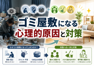 ゴミ屋敷になる心理的原因と対策｜孤独・病気・捨てられない心理から再発防止まで解説