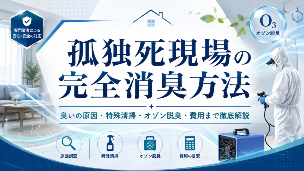 孤独死現場の完全消臭方法｜臭いの原因・特殊清掃・オゾン脱臭・費用まで徹底解説