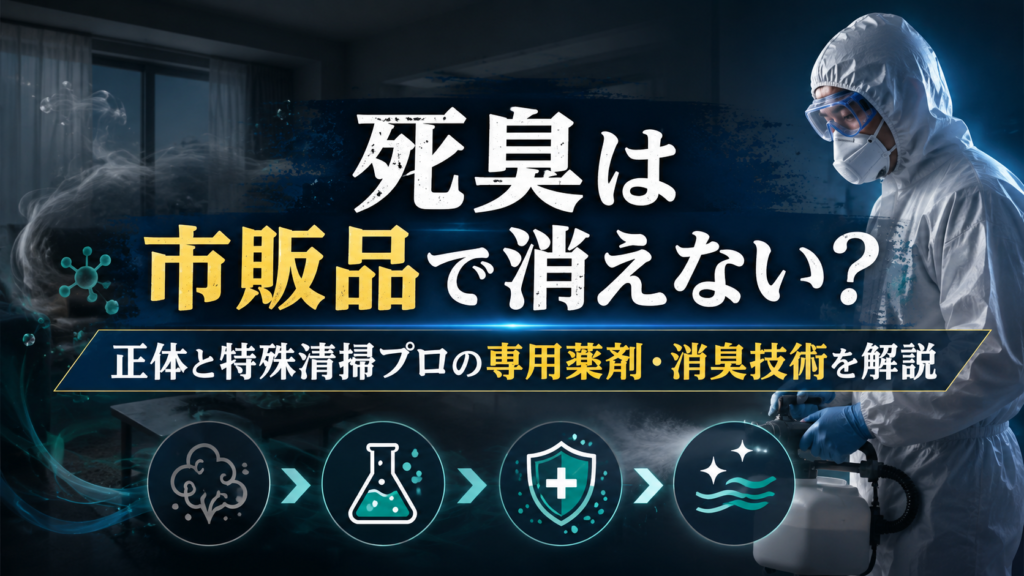 市販品では消えない「死臭」の正体とは？特殊清掃プロが使う専用薬剤と消臭技術